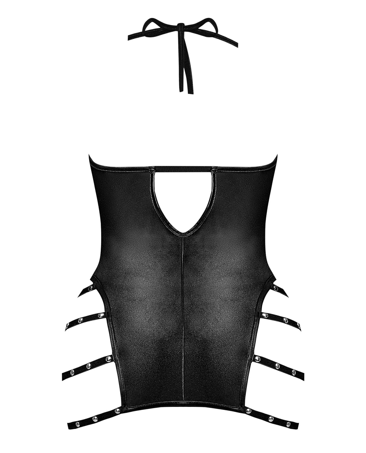 Exposed Lust Portia Mini Dress w/Plush Elastic Strapping Black S/M - Image 5