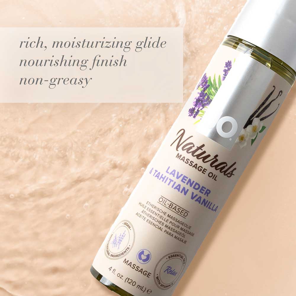 JO Naturals Lavender & Tahitian Vanilla Massage Oil 120ml - Image 4