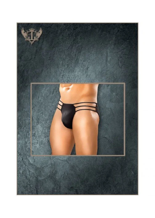 Male Power Nylon Spandex Cage Brief Black S/M - PAK827