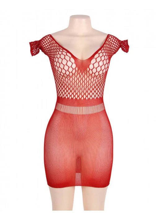 Oh Yeah Crotchet Net Chemise Red XL H3171-2P - Image 3