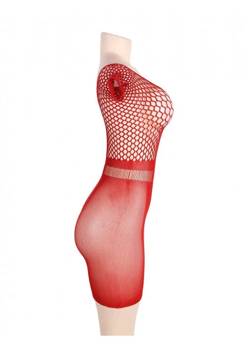Oh Yeah Crotchet Net Chemise Red XL H3171-2P - Image 4