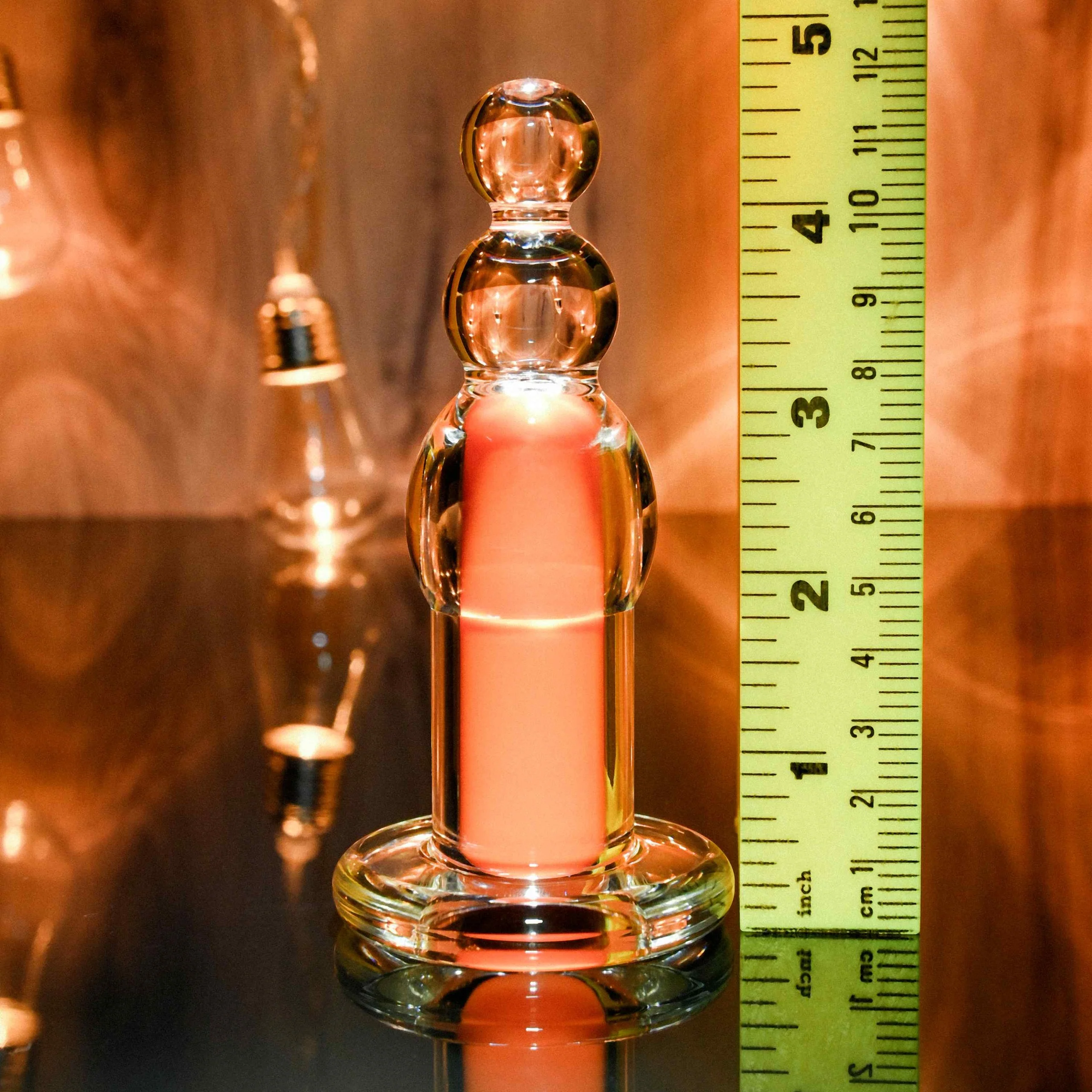 Orange Dream Clear Vibrating Beaded Shape with Remote Control - Image 5