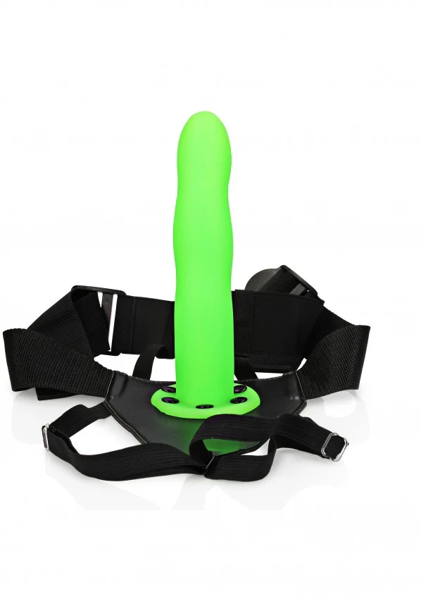 Ouch Curved Hollow Strap-On 8" Glow N Dark - Image 7