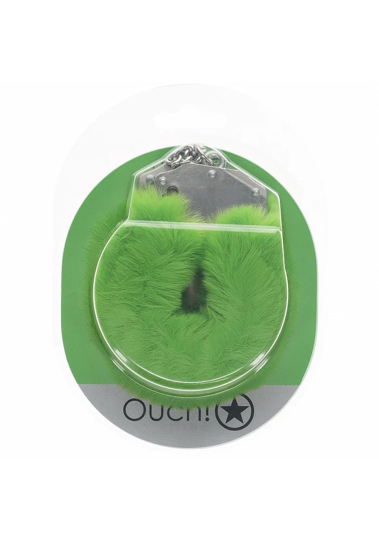 Ouch Fluffy Handcuffs Green - Image 2