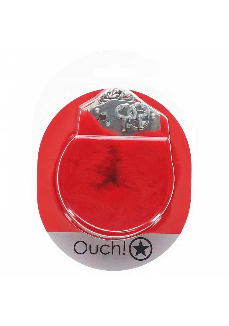 Ouch Fluffy Handcuffs Red - Image 3