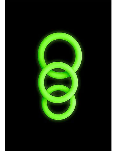 Ouch Glow in Dark 3pcs Cock Ring Set - Image 2