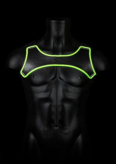 Ouch Glow In The Dark - Neoprene Body Harness L/XL - Image 2