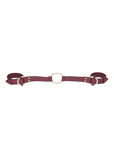 Ouch Handcuffs With Connector Burgundy - Image 2
