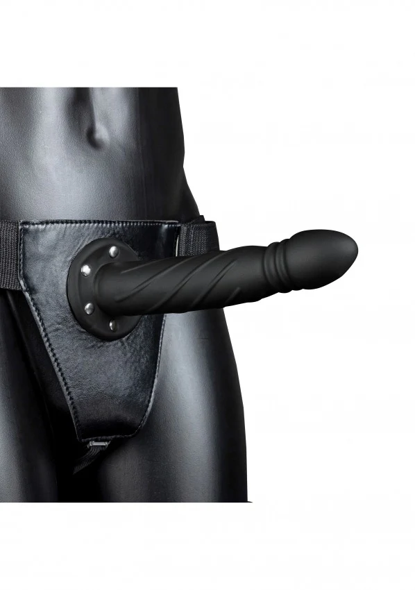 Ouch Twisted Hollow Strap-On 8" Black - Image 2