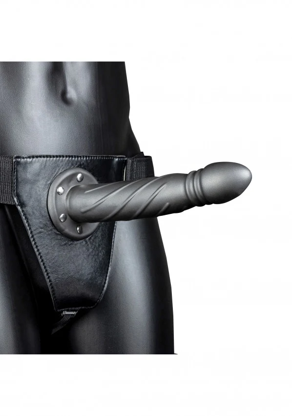 Ouch Twisted Hollow Strap-On 8" Grey - Image 2