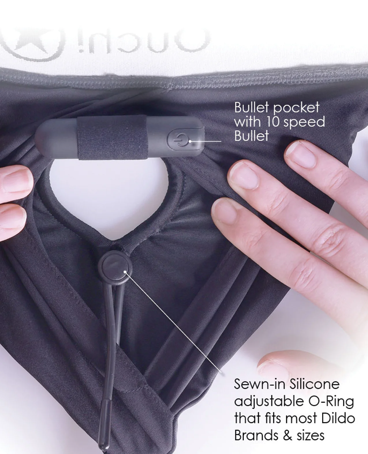 Ouch Vibrating Strap On Boxer – Black M/L - Image 4