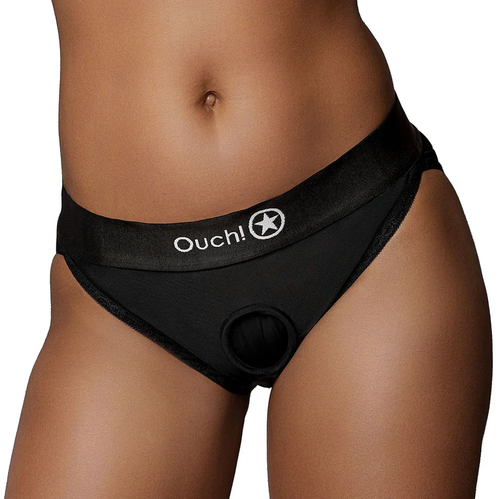 Ouch Vibrating Strap On Hipster – Black XL/XXL - Image 5
