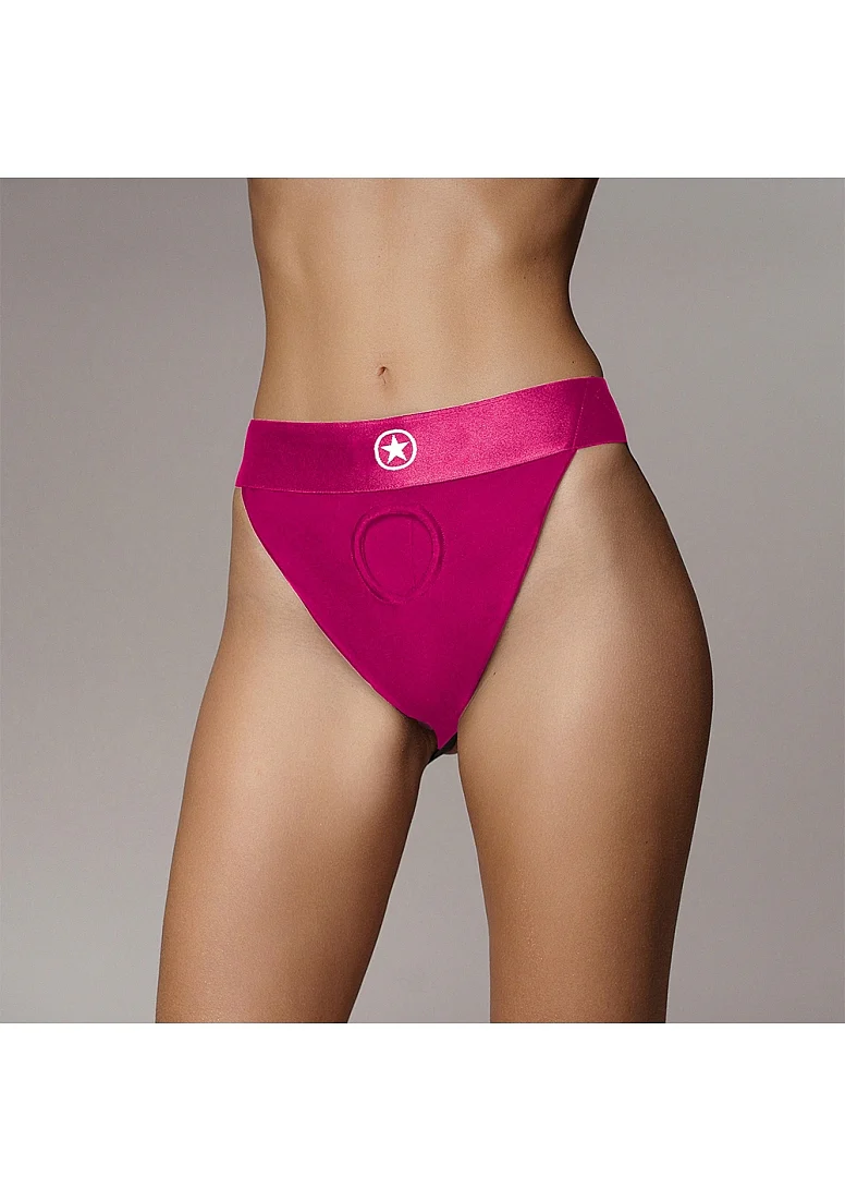 Ouch Vibrating Strap On Panty Harness – Pink XS/S - Image 2