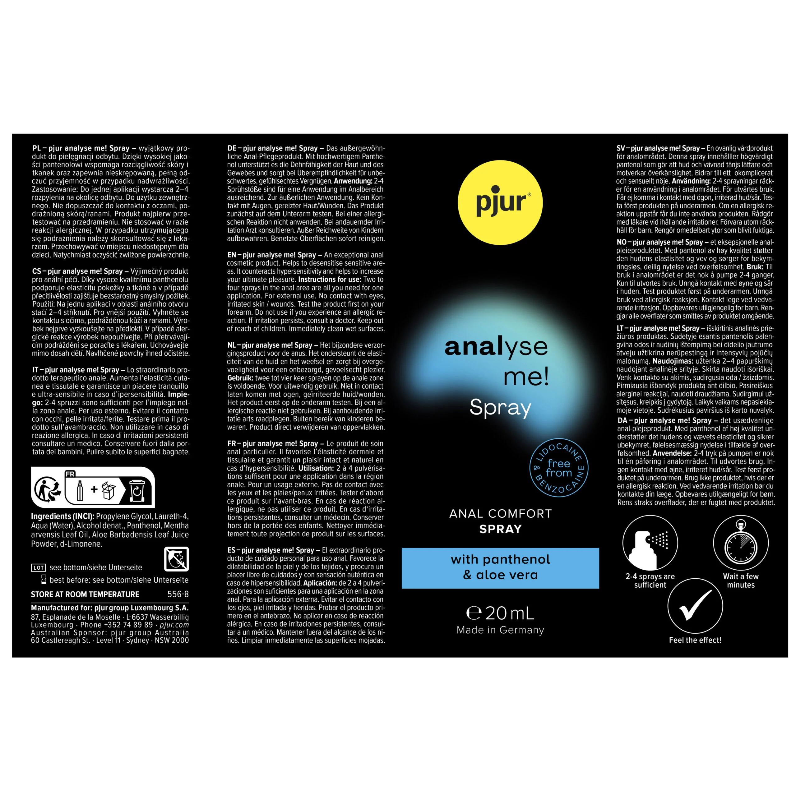 Pjur Analyse Me Spray 20ml - Image 2