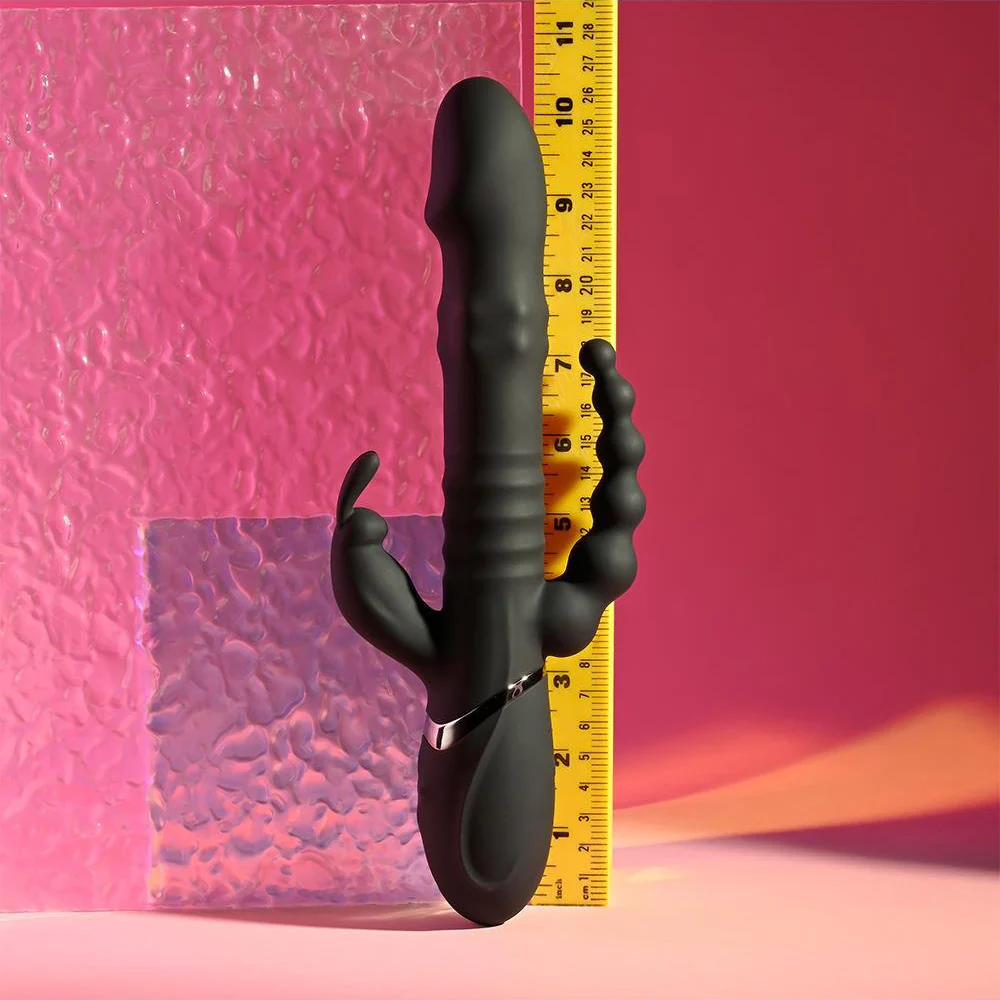 Big Bunny Energy Rabbit Vibe with Anal Beads - Image 11