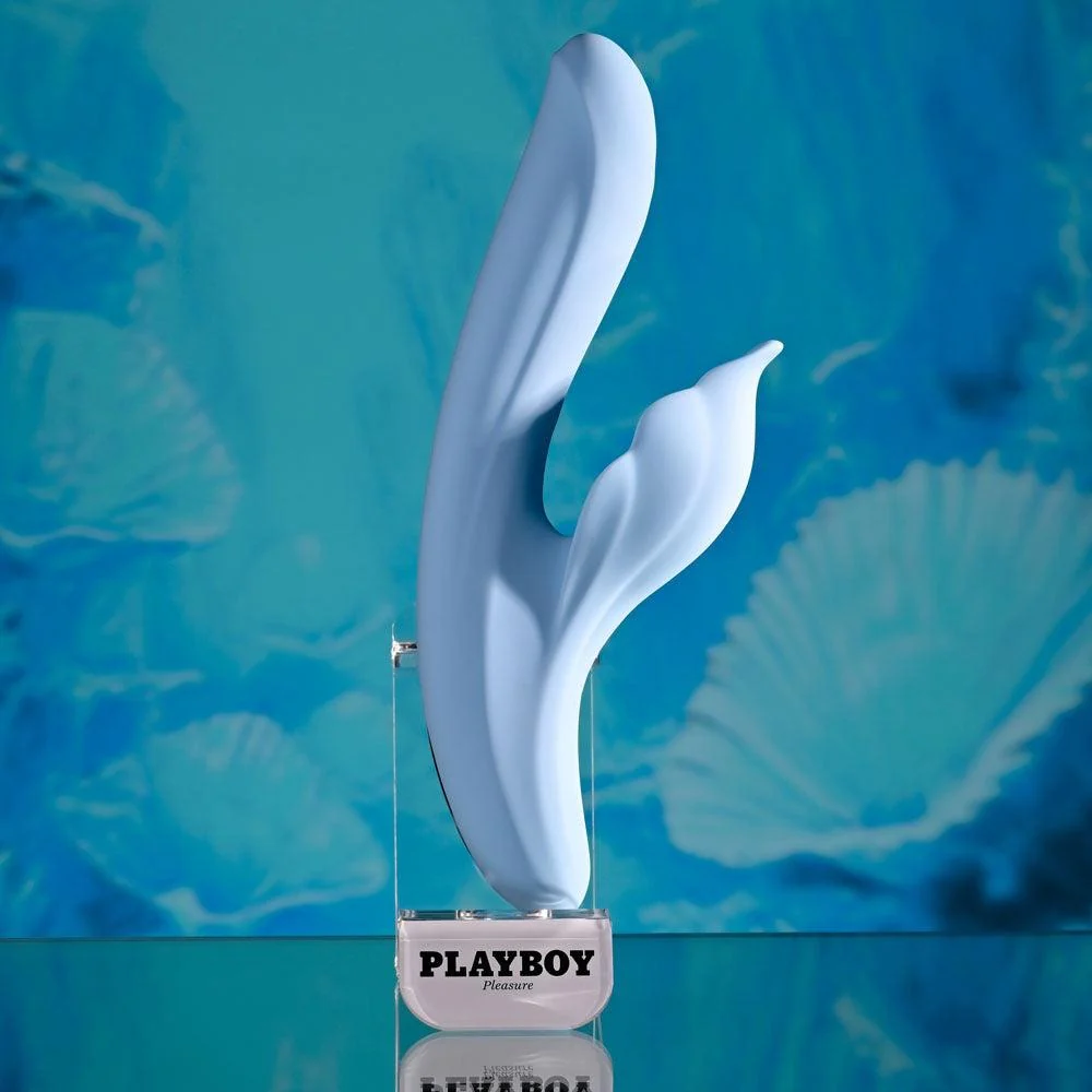 In Bloom Rechargeable Thrusting Tapping & Heating Dual Rabbit Vibrator - Image 2