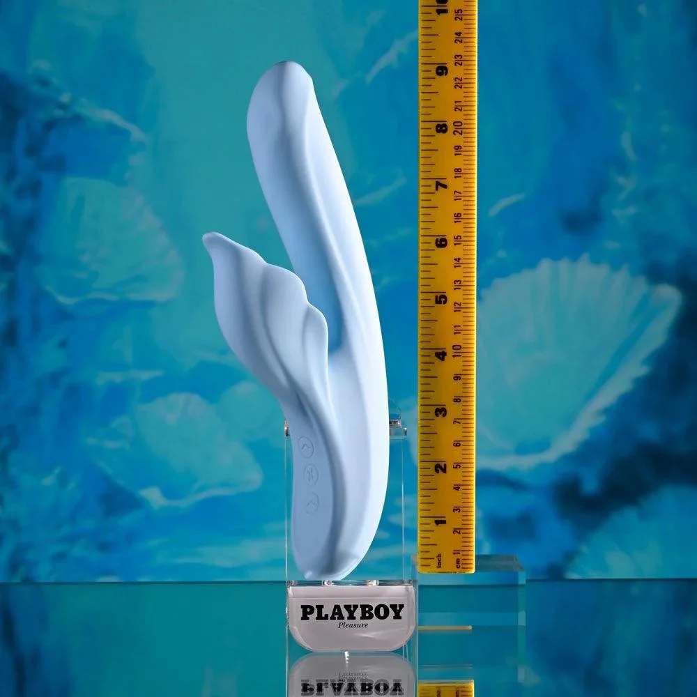 In Bloom Rechargeable Thrusting Tapping & Heating Dual Rabbit Vibrator - Image 3