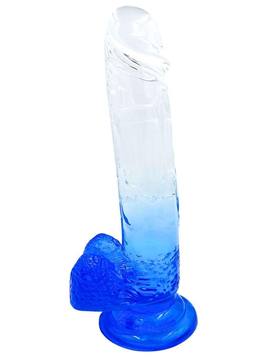 Playful Rider 9" Cock with Balls Blue - Image 2