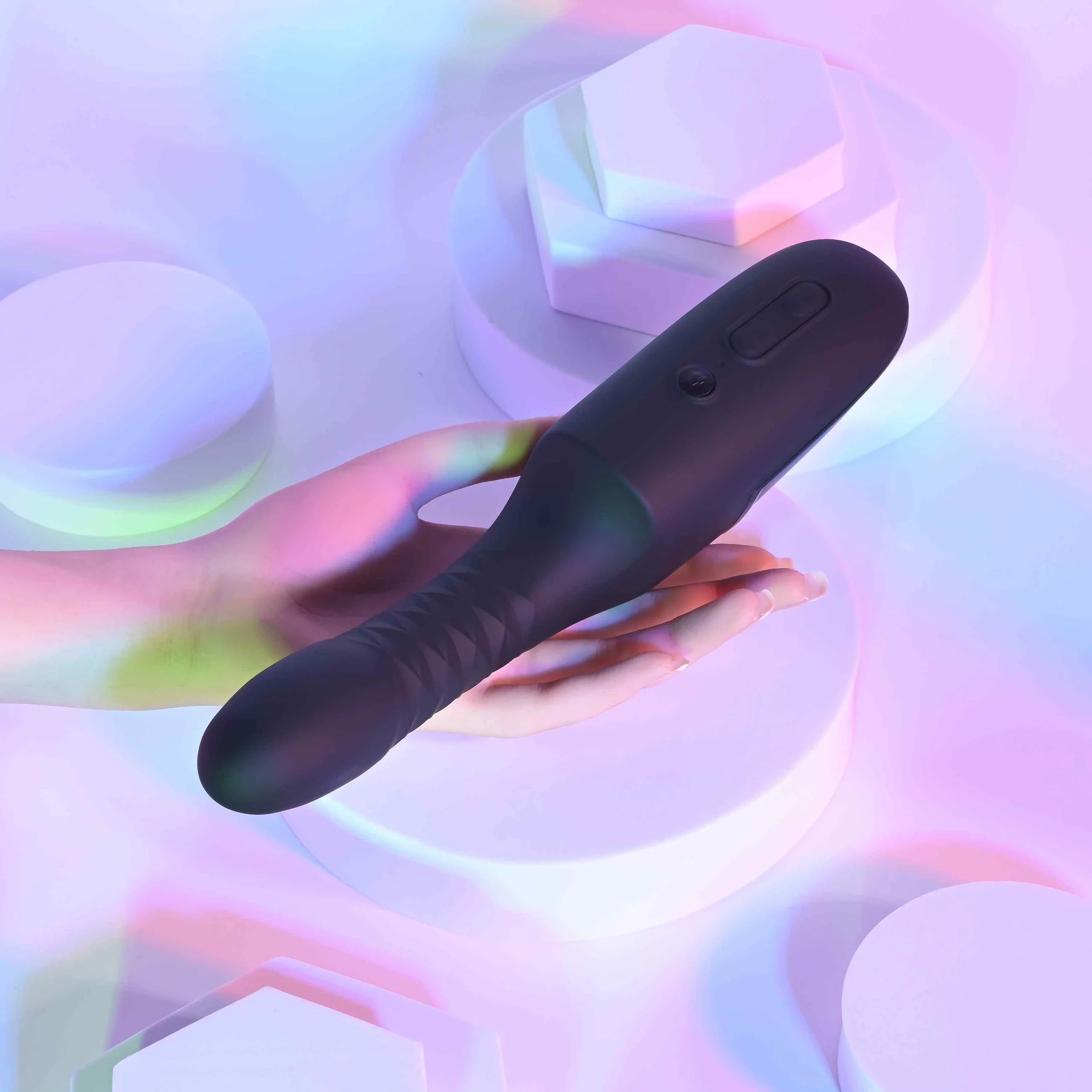Pleasure Overdrive Thrusting Vibrator with Heated & Suction Base - Image 5