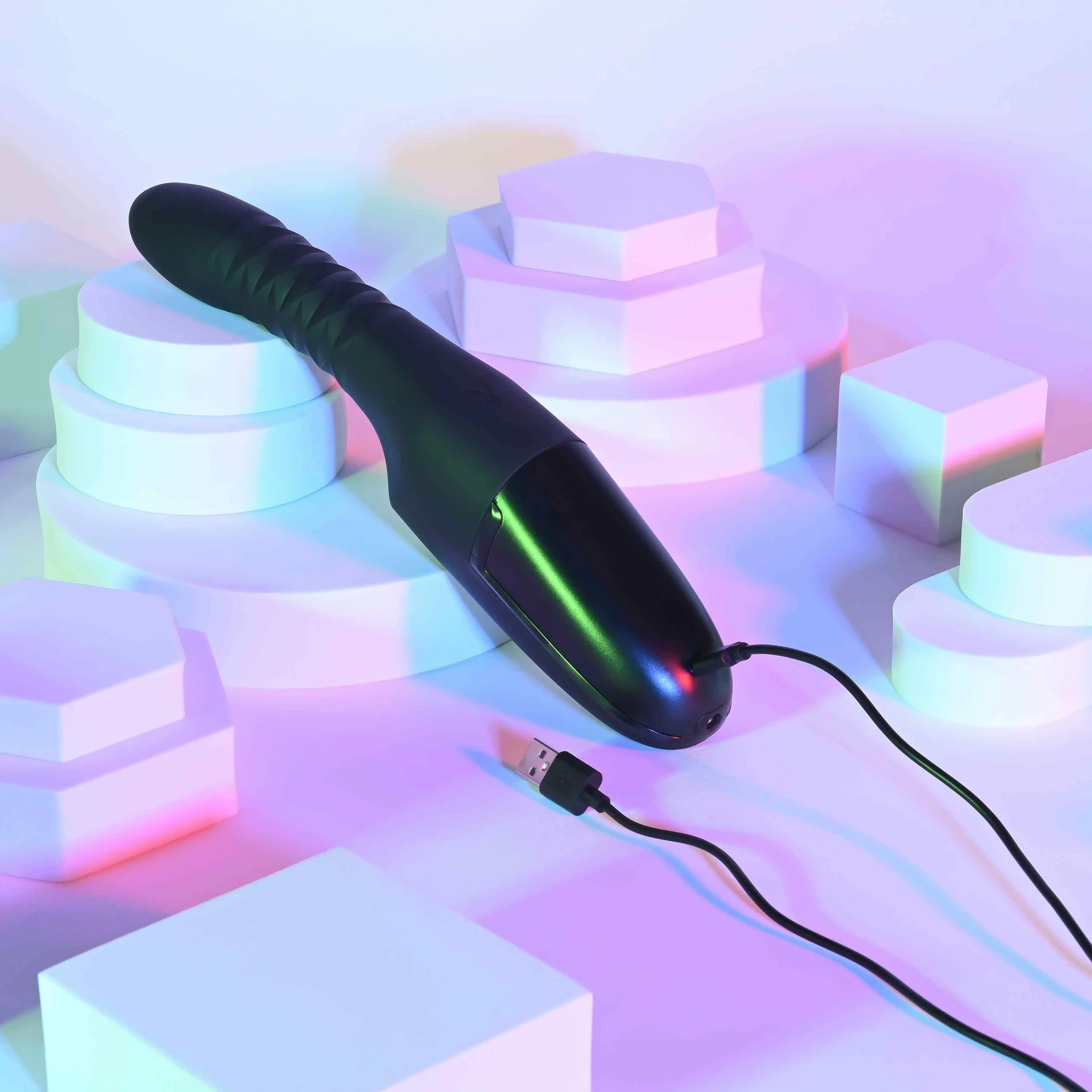 Pleasure Overdrive Thrusting Vibrator with Heated & Suction Base - Image 9