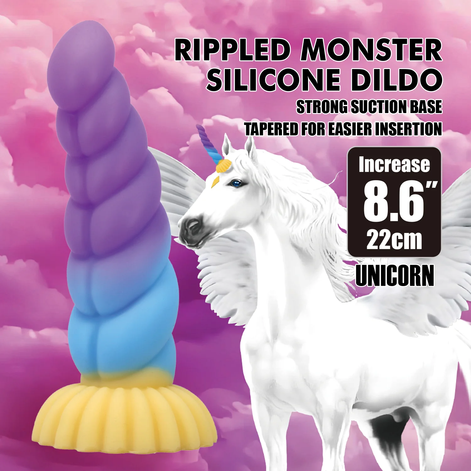 Power Monsters Unicorn 8.6" Fantasy/Tentacle Dildo - Image 3