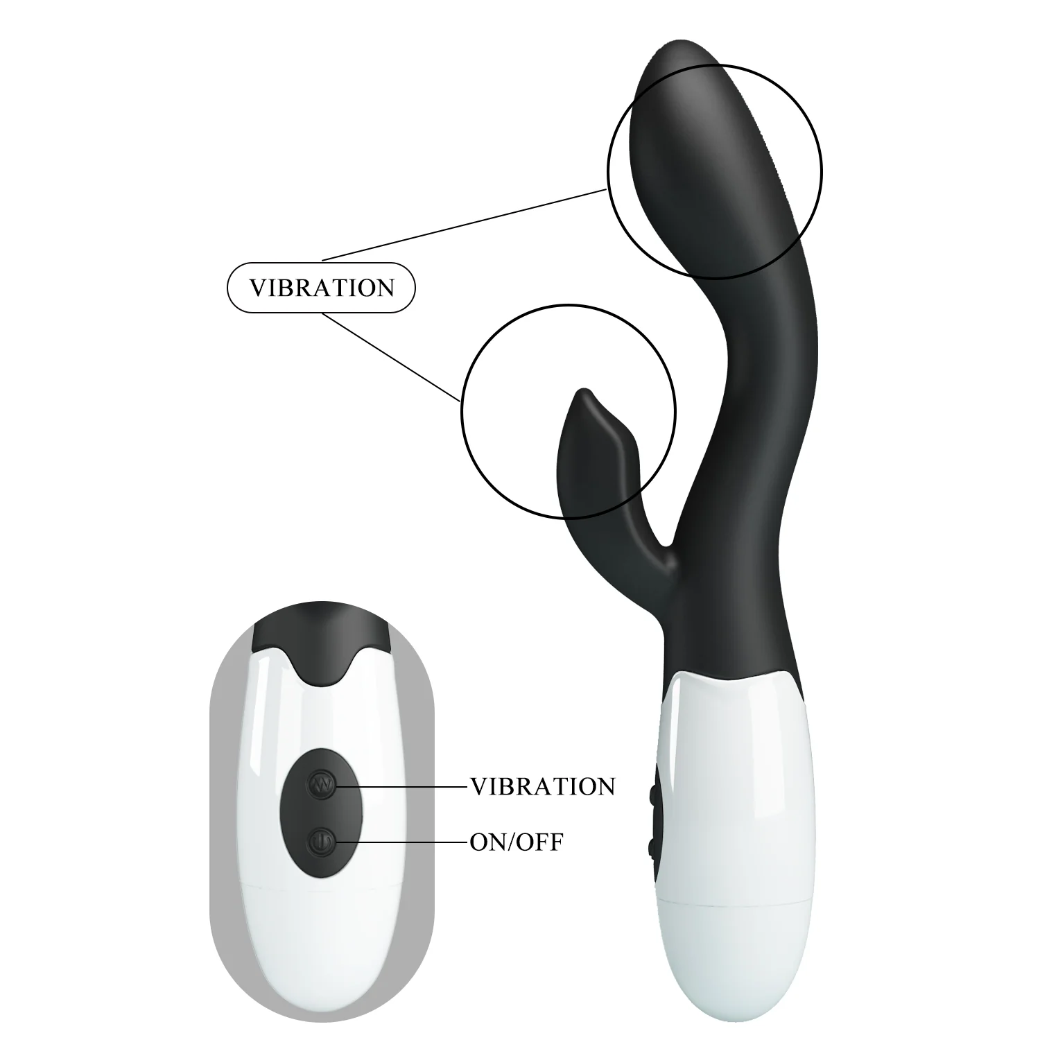 Pretty Love Brighty Rabbit Vibrator Black BI-014174-A3 - Image 8