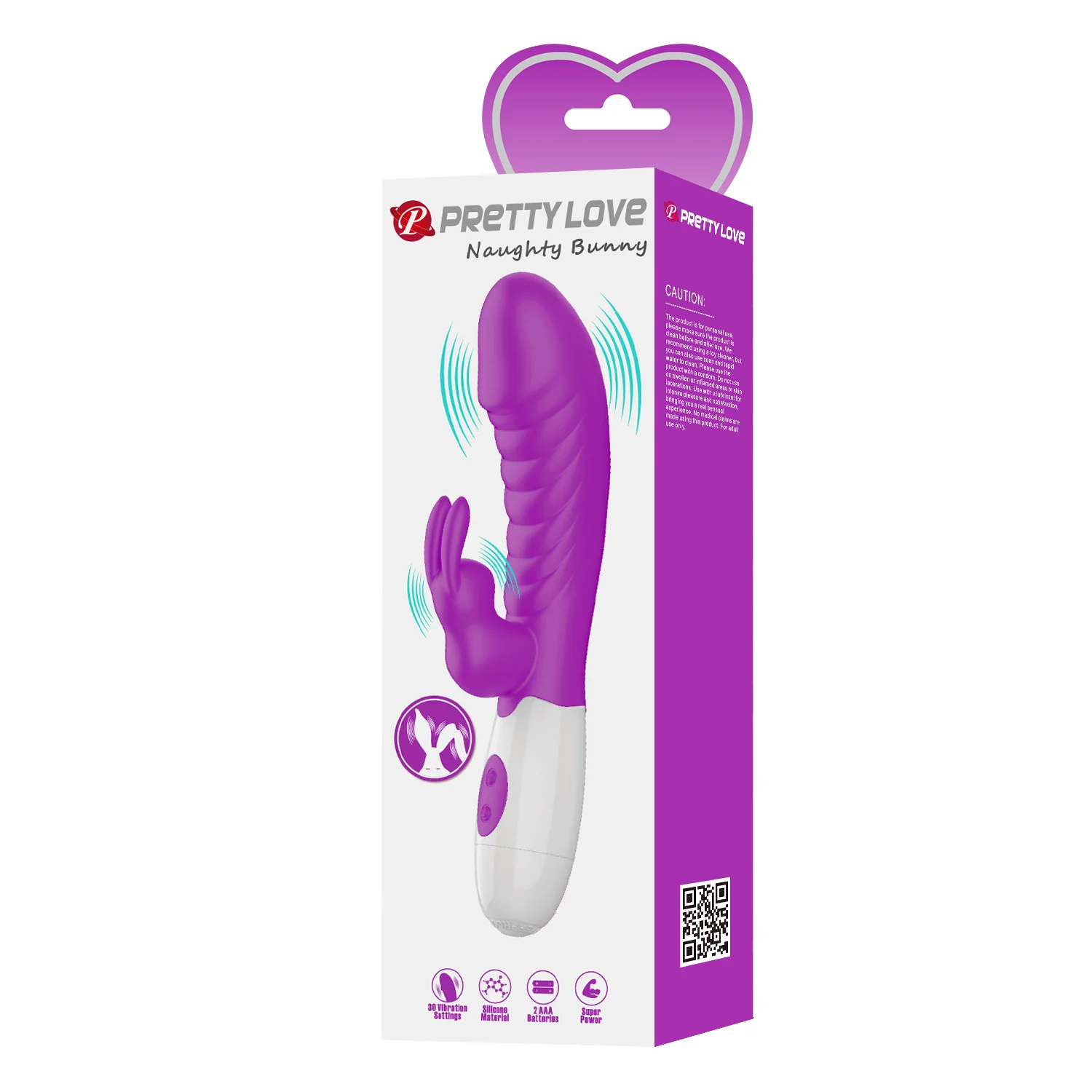 Pretty Love Naughty Bunny Rabbit Vibrator Purple - Image 2