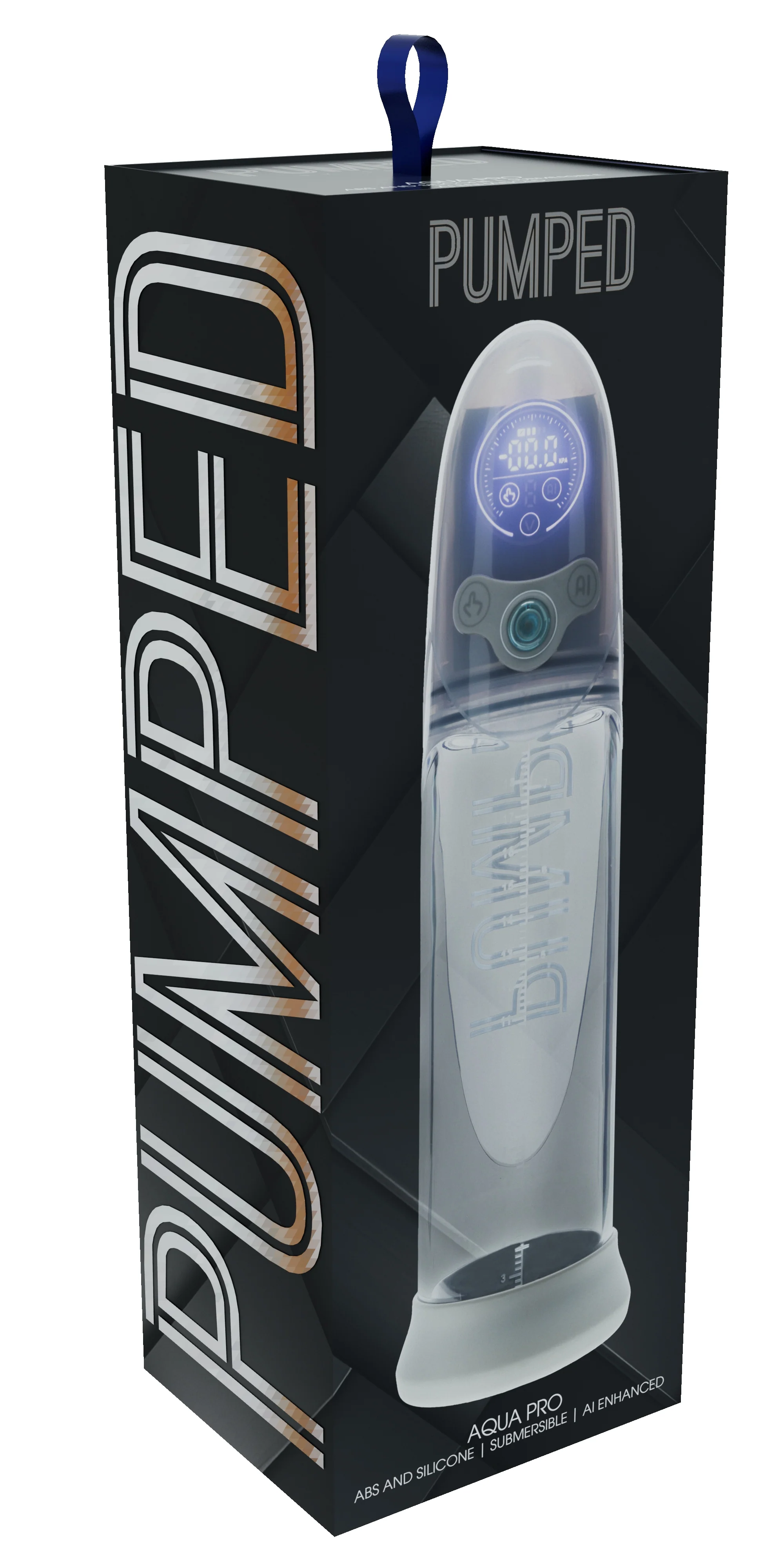 Pumped Aqua Pro Submersible Automatic AI Enabled Penis Pump Grey