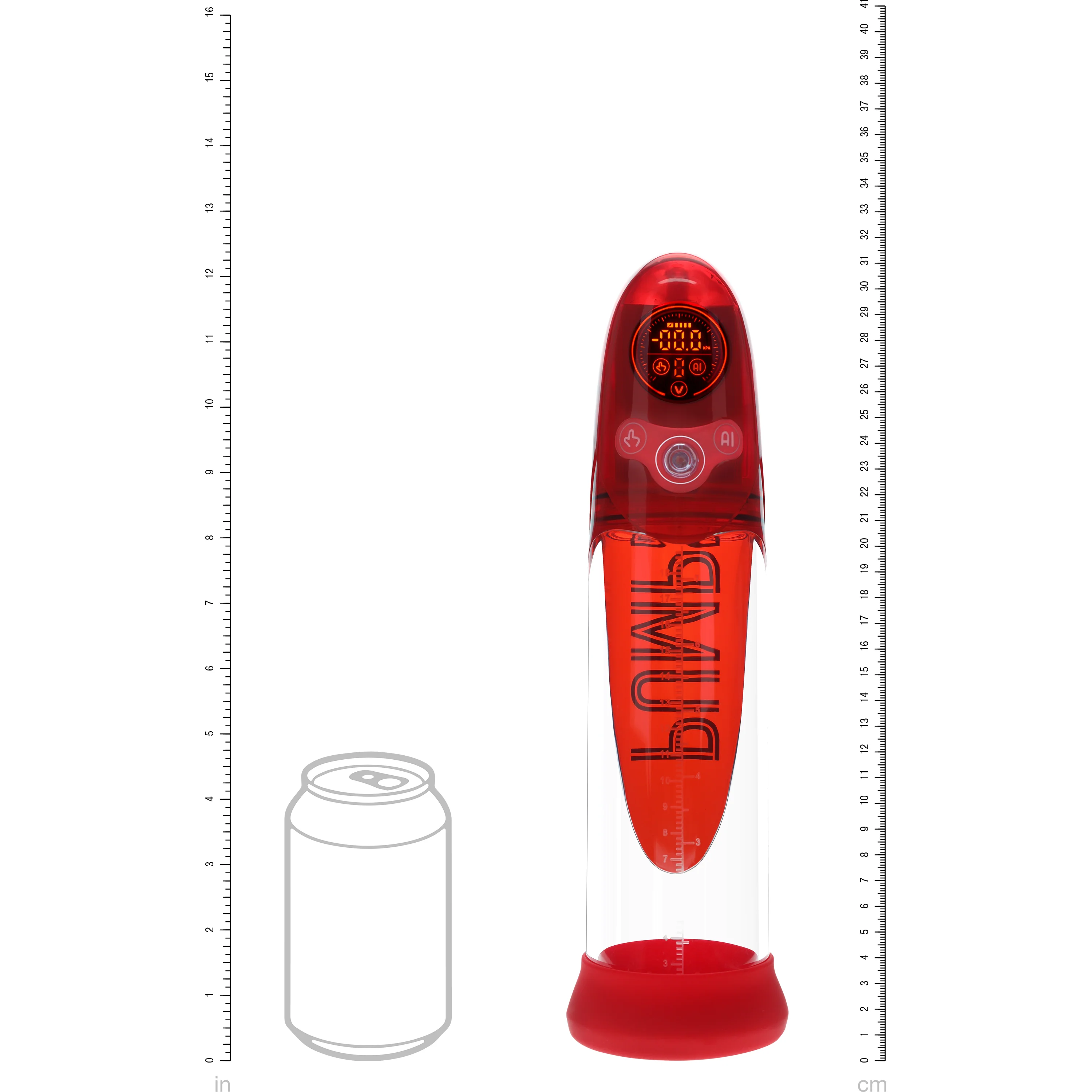Pumped Aqua Pro Submersible Automatic AI Enabled Penis Pump Red - Image 4