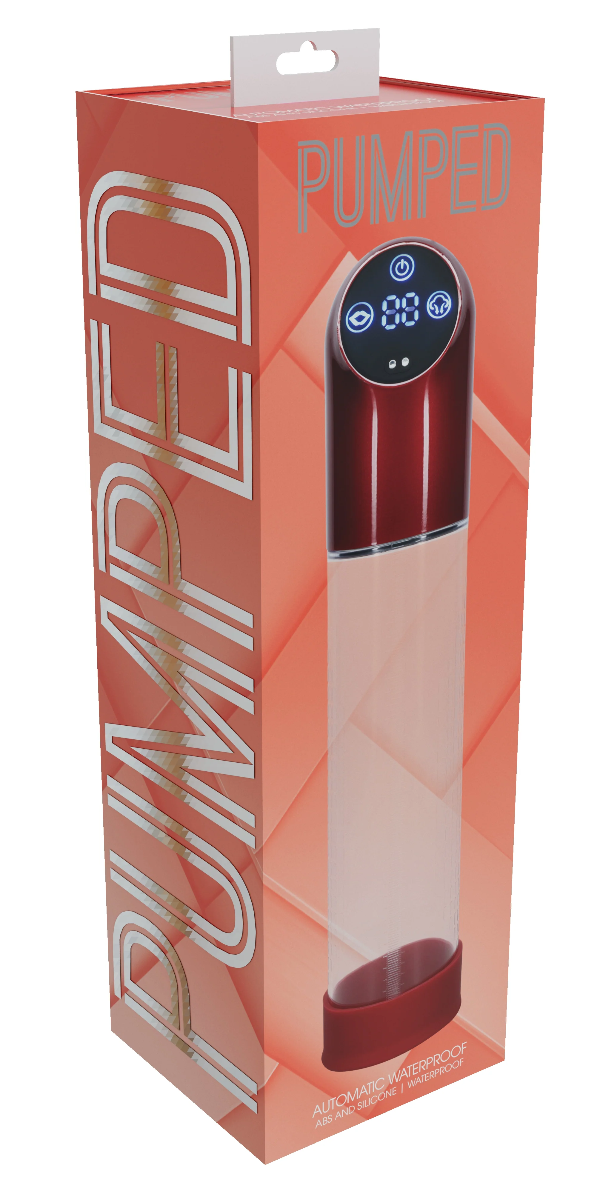 Pumped Automatic Penis Pump Metal Red