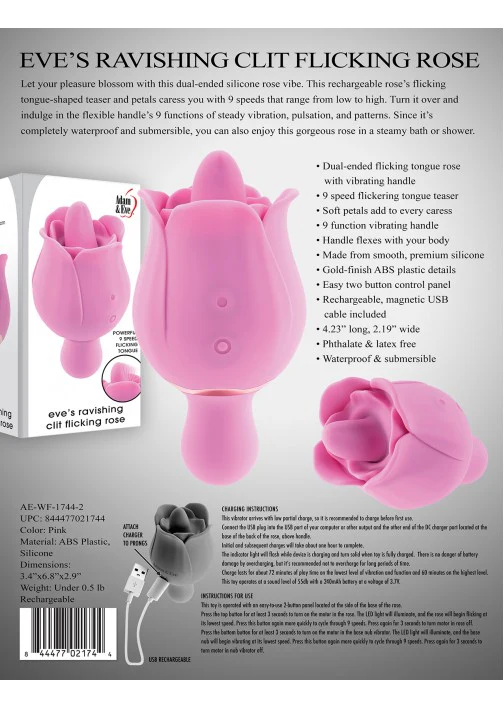 Adam & Eve Ravishing Clit Flicking Rose - Image 4