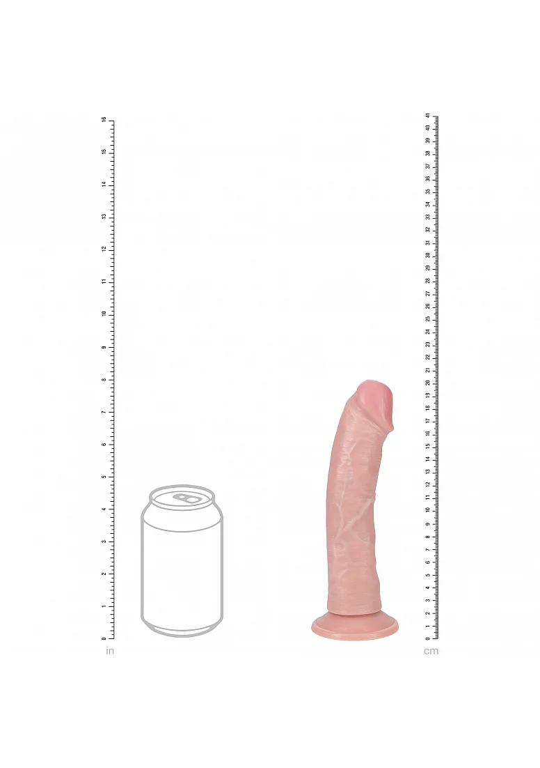 Realrock 8" Vibrating Cock - Regular Curved - Flesh - Image 4