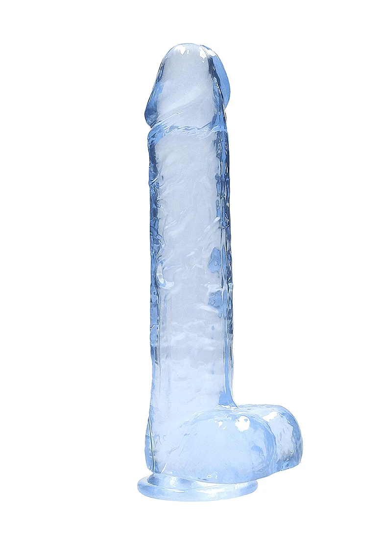 Realrock 9" Blue Dildo with Balls - Image 2