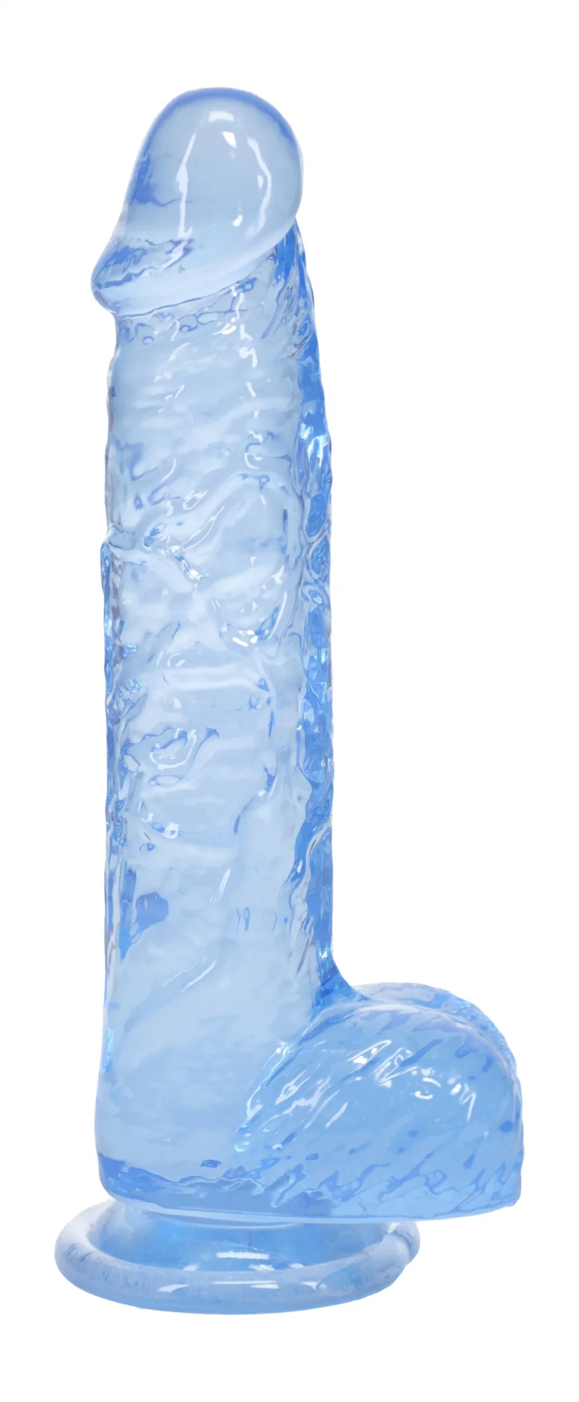 Realrock Realistic Dildo with Balls 5" Blue - Image 4