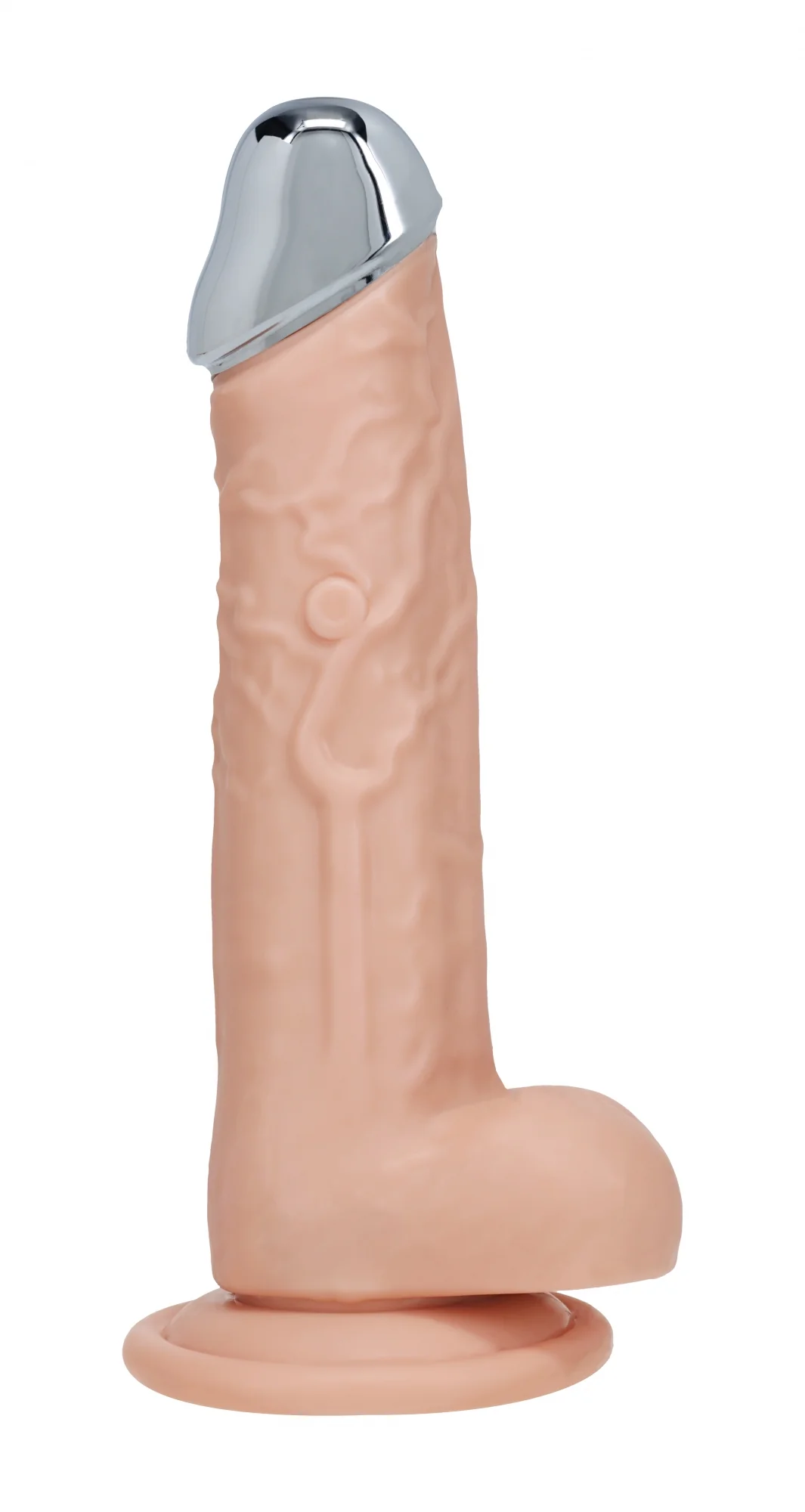 RealRock Wireless Rechargeable Remote Control Metalhead Vibrating Dildo 8" - Image 4