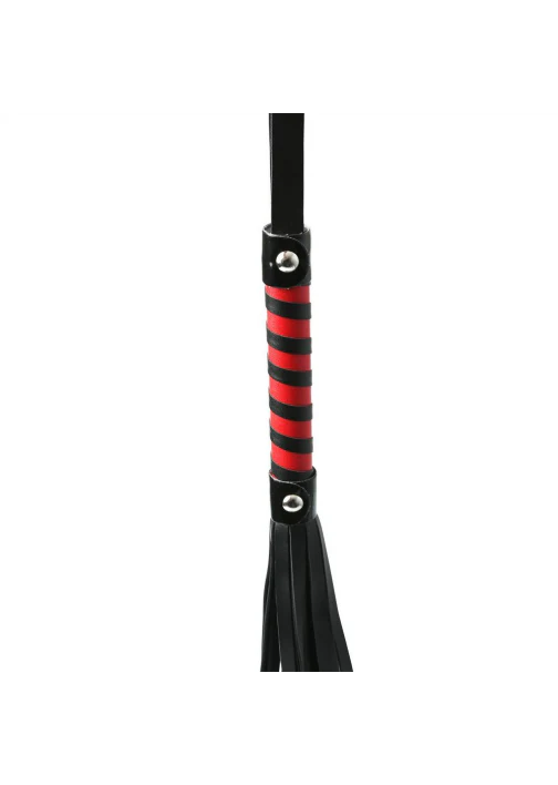 S&M Red and Black Stripe Flogger - Image 3
