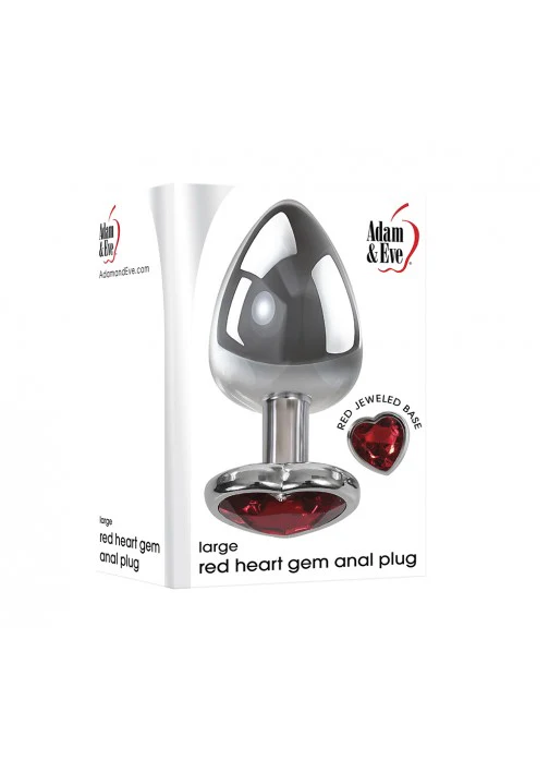 Adam & Eve Red Heart Anal Plug Large - Image 3
