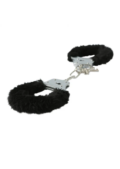 S&M Black Furry Handcuffs - Image 4