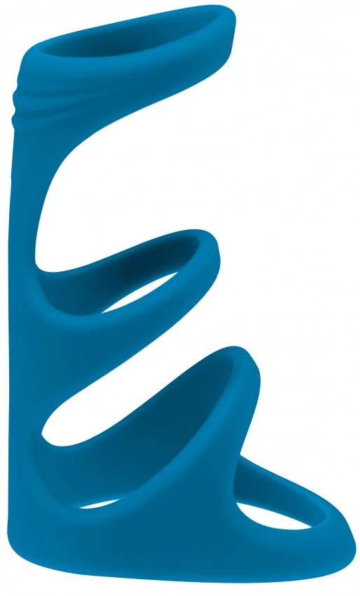 Levelz 3 Loop Silicone Cock Ring Teal - Image 2
