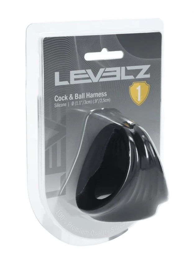 Levelz Silicone Cock & Ball Harness Ring Black