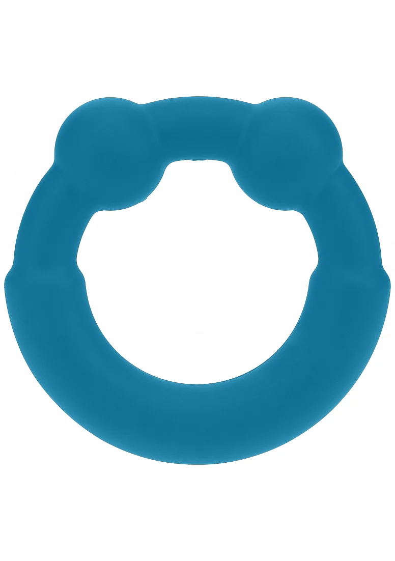 Levelz Metal & Silicone Cock Ring Teal - Image 2