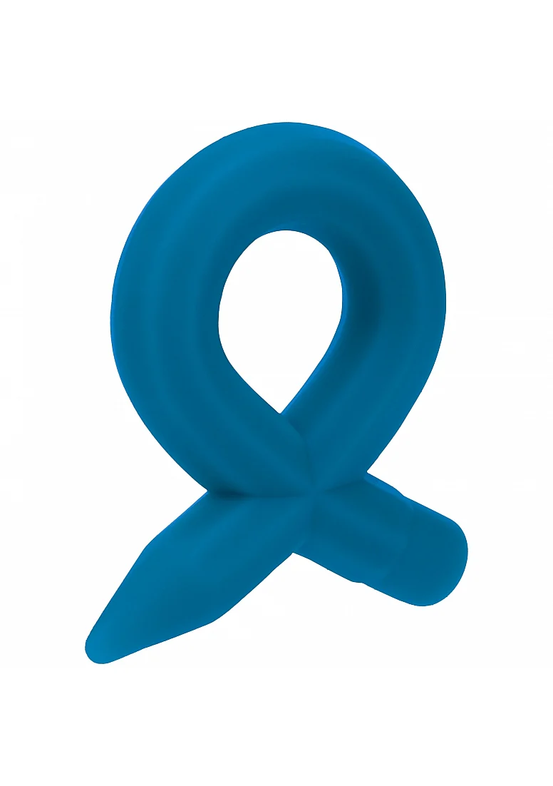 Levelz Pencil Liquid Silicone Cock Ring Teal - Image 2