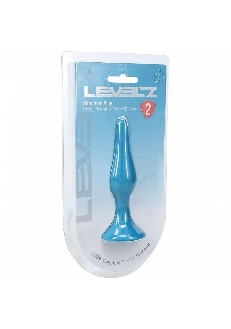 Levelz Slim Silicone Anal Plug Small Teal