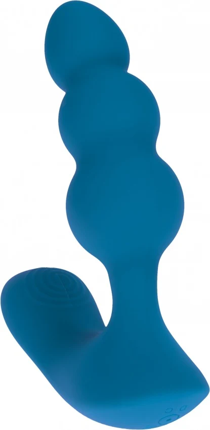 Levelz Dual Motor Remote Control Beaded Vibrating Liquid Silicone Prostate Stimulator Teal - Image 6