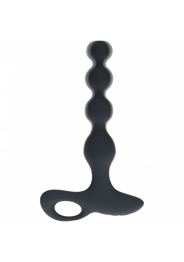 Levelz Remote Control Beaded Vibrating Silicone Anal Plug Black - Image 3