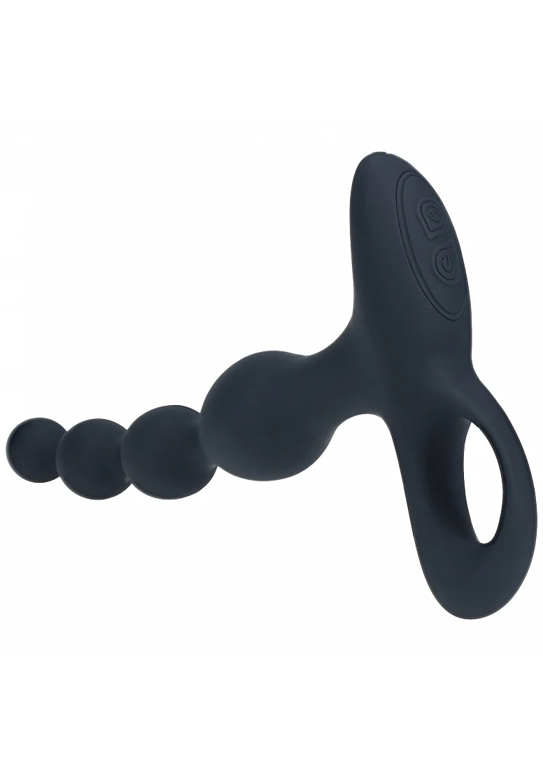 Levelz Remote Control Beaded Vibrating Silicone Anal Plug Black - Image 4