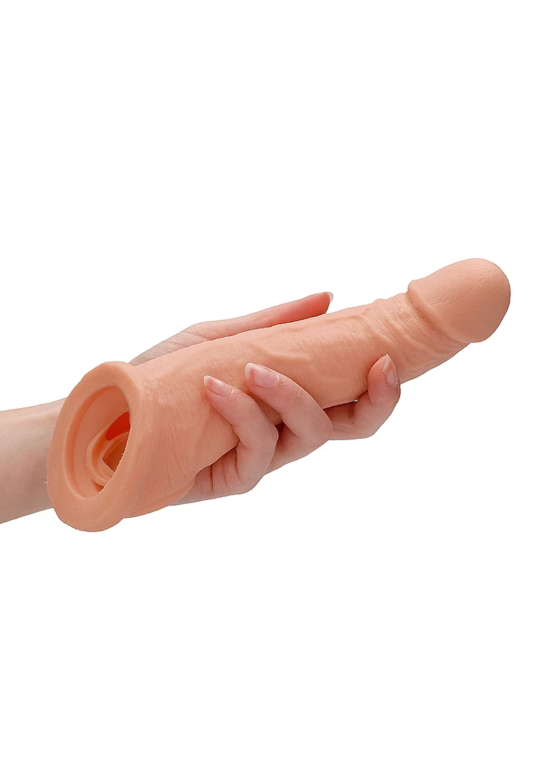 Realrock Penis Sleeve 8" Flesh - Image 3