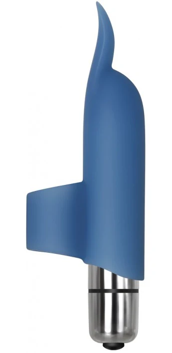 Adam & Eve Silicone Blue Dolphin Finger Vibe - Image 4