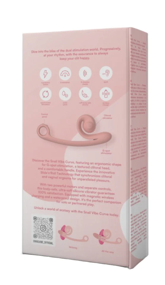 Snail Vibe Curve Vibrator Peachy Pink - Image 5