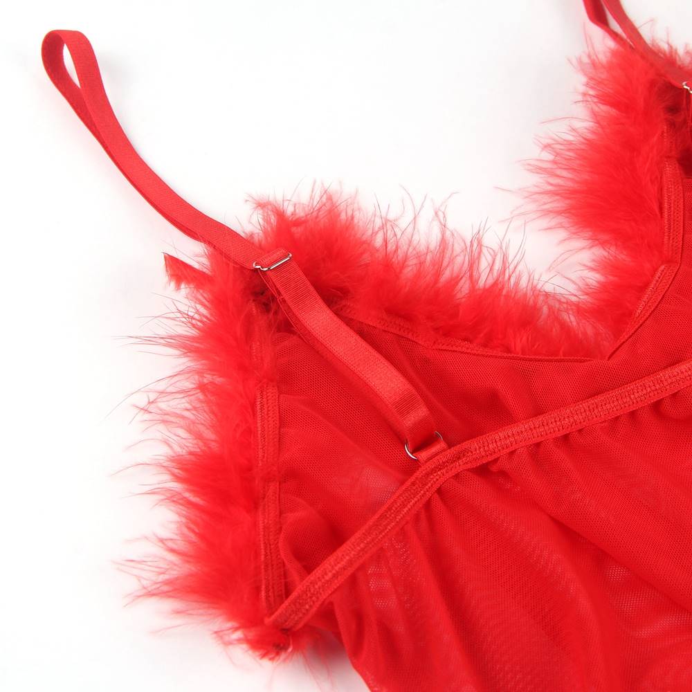 Oh Yeah Temptation bodysuit Red M/L - R81094-2 - Image 9